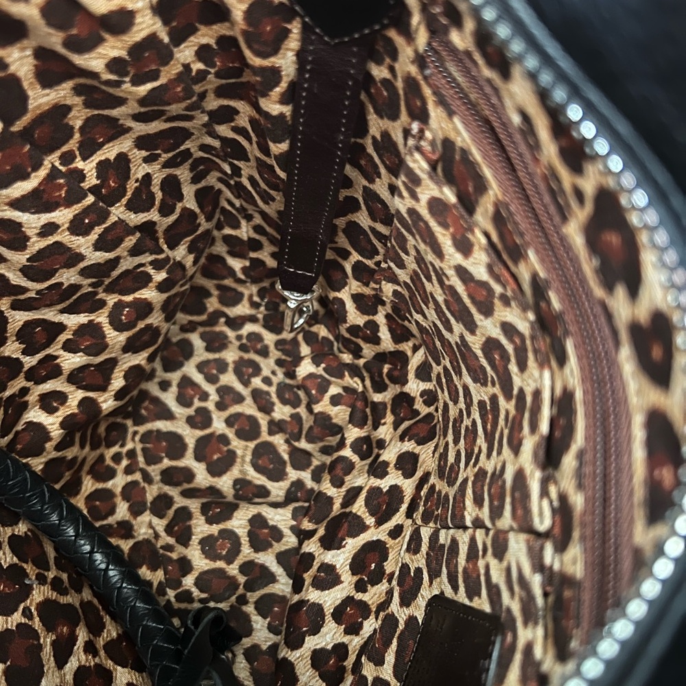 Brighton RARE 2013 DIVA Leather and Leopard Print Pony Hair Tote Shoulder Bag - Picture 16 of 16